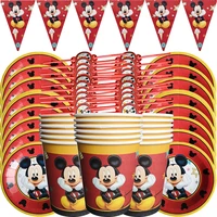 anniversary party people mickey mouse party red mickey party tableware set children birthday party supplies decoration set