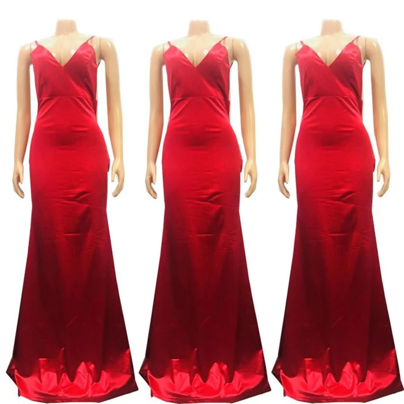 Сексуальное длинное платье макси с открытой спиной летнее атласное вечернее на