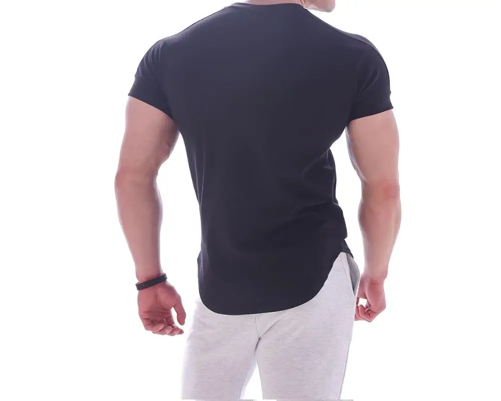 Running Shirt Men Gym Short Sleeve T Shirt Fitness Training Workout Sport Clothing Bodybuilding Quick Dry Tops Tees Sportwear