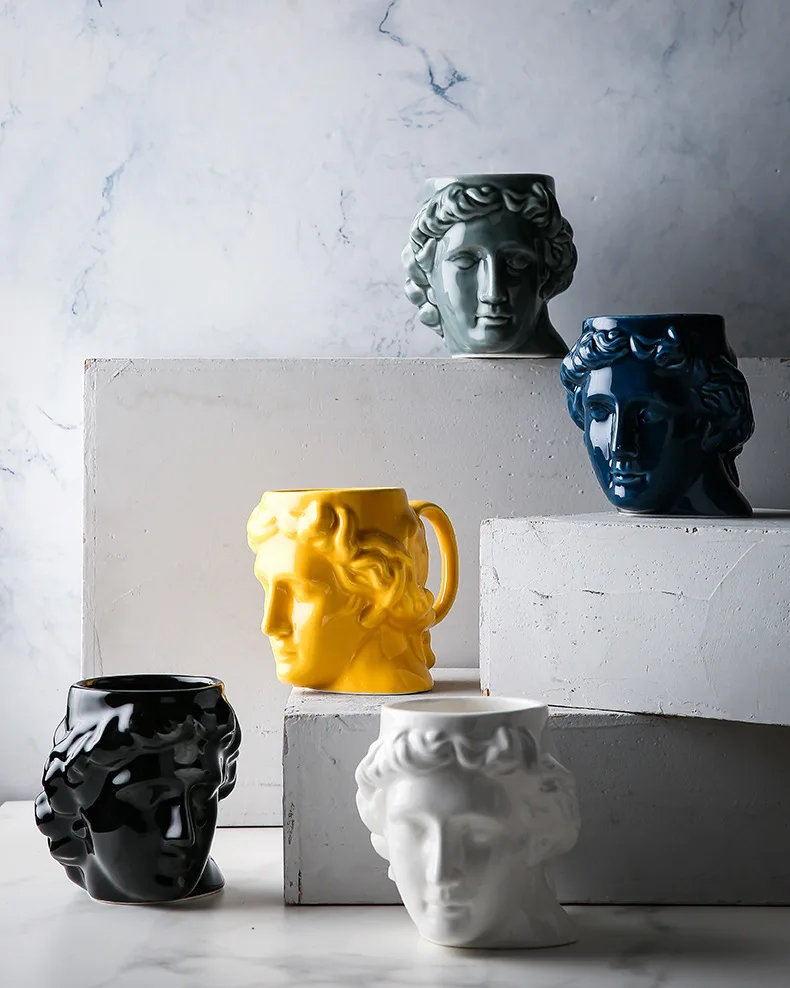 Старинный греческий бог Аполло искусство и литература классическая чашка для