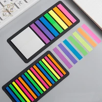 160300pcs color transparent fluorescent index tabs flags sticky note for page marker planner stickers office school stationery