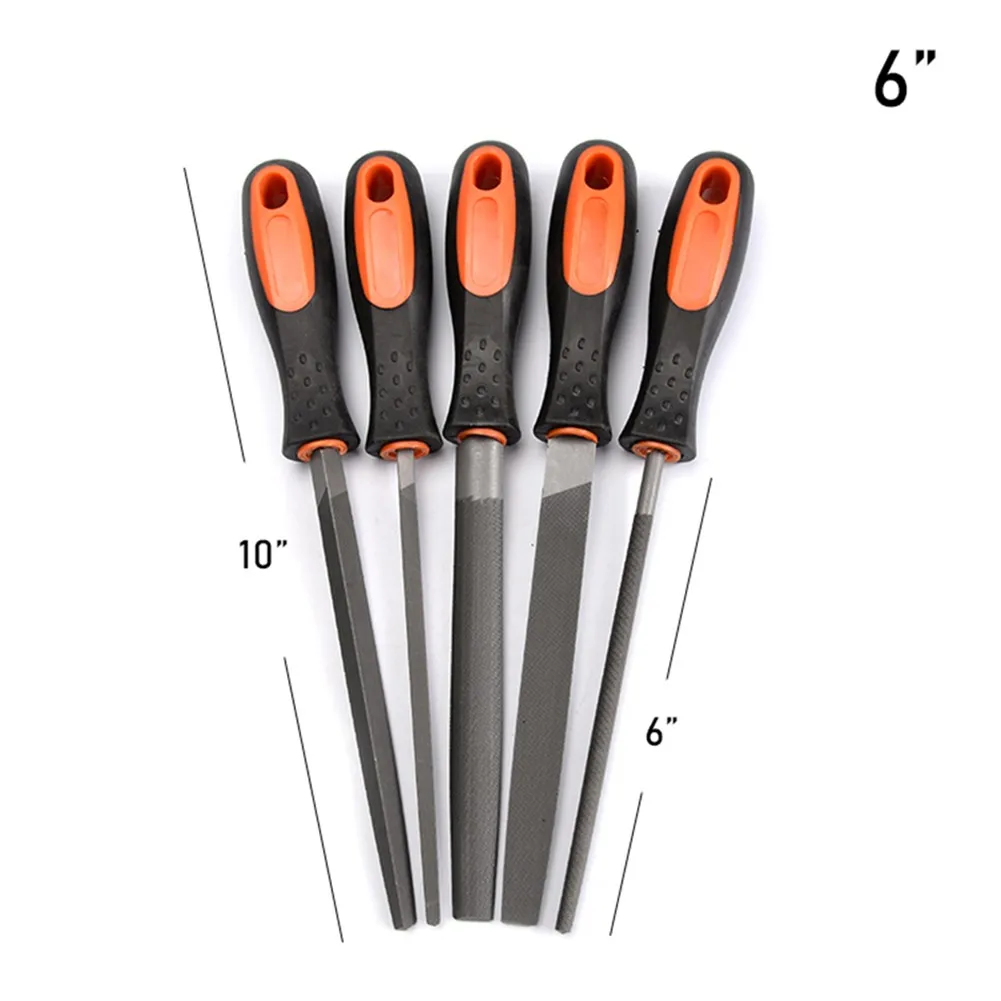 

5pcs Metal File 6inch Medium-Toothed Metal Files Set For Metalworking Woodworking T12 Steel Files 150mm Blade