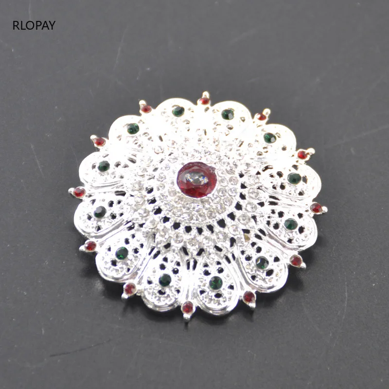 Металлическая брошь с золотой Заколкой в форме цветка Женские аксессуары стразы