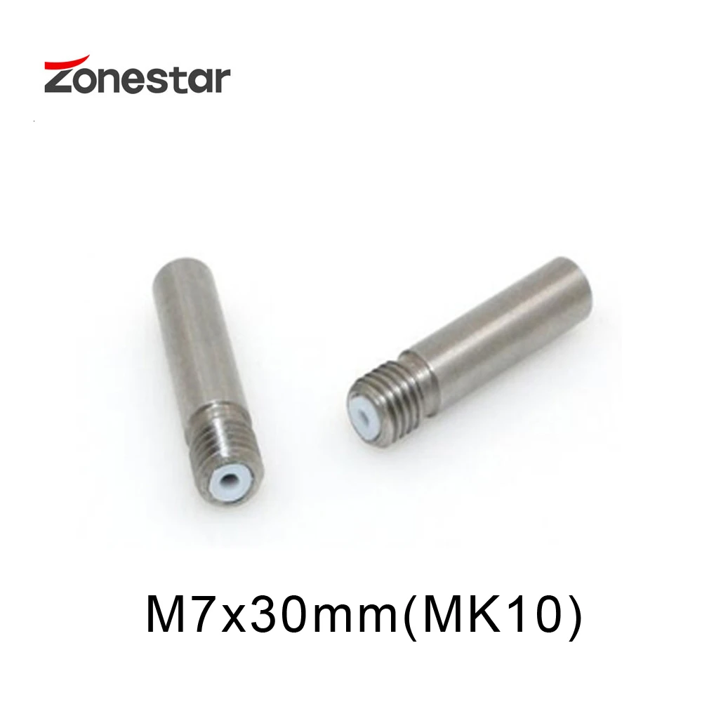 3 шт./лот 3D принтер горло MK6 (M6*30 мм) или MK10 (M7*30 для 1 75 мм нити из нержавеющей стали |