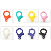 10pcslot 35mm multicolor lobster claw clasps hard plastic lobster clasp hook clip diy crafts key chain jewellery accessories