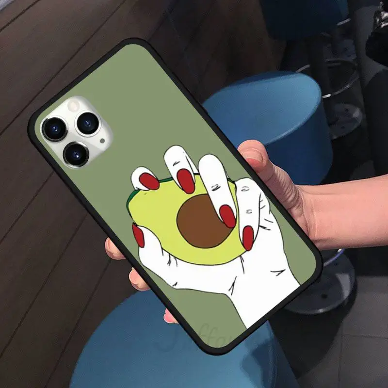 

Ottwn Cute Avocado love funny Phone Case for iPhone 11 12 pro XS MAX 8 7 6 6S Plus X 5S SE 2020 XR shell cover funda