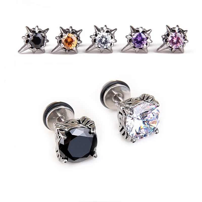 Модные панк острые когти звезда из нержавеющей стали серьги-гвоздики Высокое