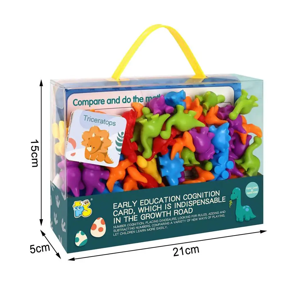 72 шт./компл. новые счетные динозавры с картами на тему математический обучающий