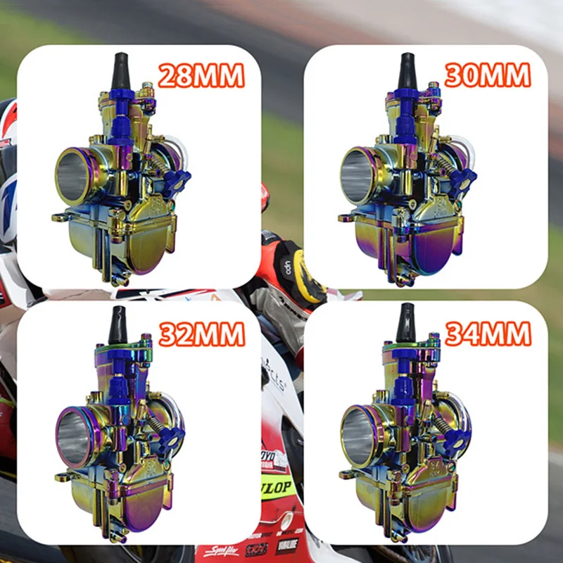 Универсальный мотоциклетный карбюратор многоцветный 28 30 32 34 мм с Power Jet irt Bike 4T PWK