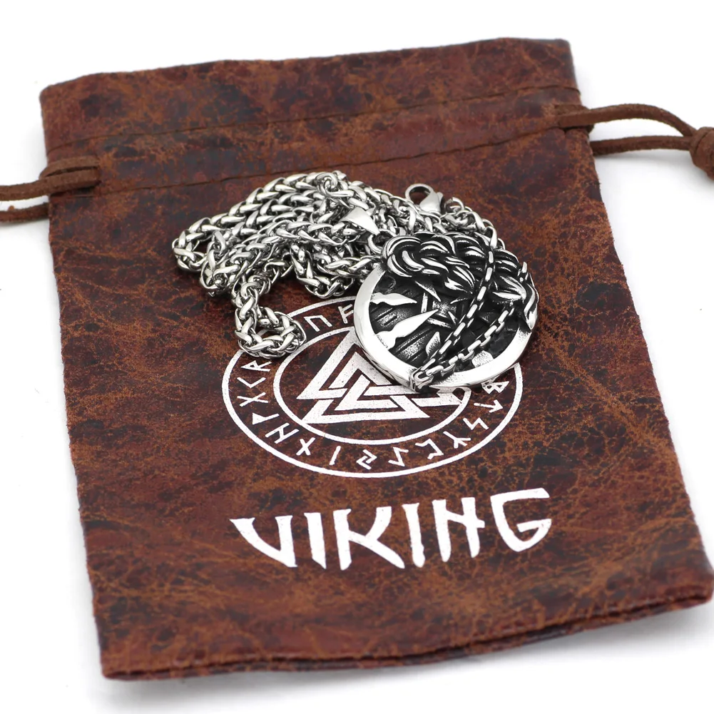 Мужская нержавеющая сталь скандинавский Викинг щит Компас талисман подвеска