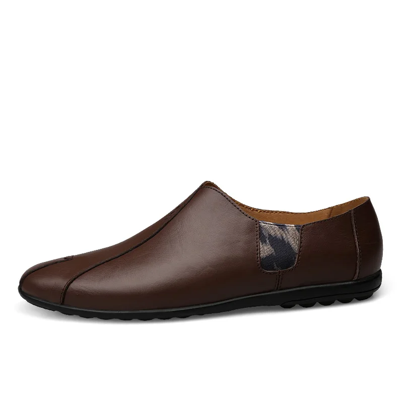 Туфли мужские из натуральной кожи роскошные брендовые дышащие мокасины без