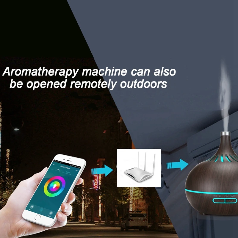 

Smart WiFi Air Humidifier Essential Oil Diffuser Works with Alexa & Google