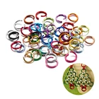 300 шт.лот 6-10 мм Металлические Разноцветные алюминиевые мягкие Открытые Кольца разрезные кольца соединители для самостоятельного изготовления ювелирных изделий комплектующие