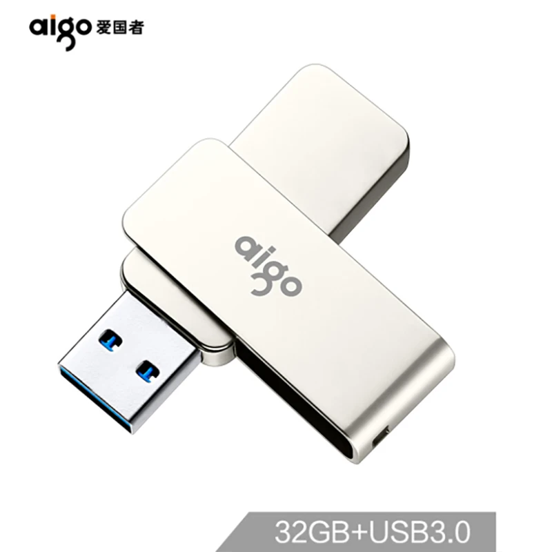Высокоскоростной USB флеш накопитель Aigo 4 ГБ 8 металлический вращающийся