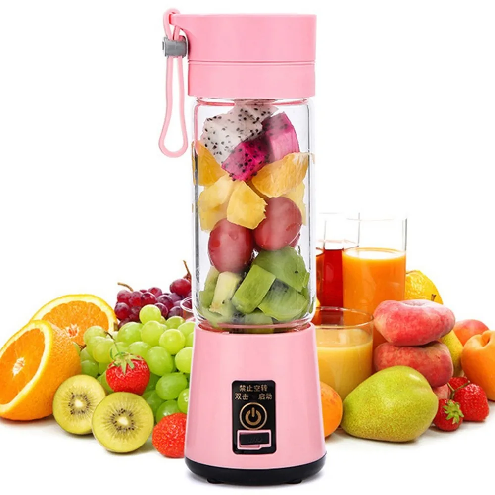 

380ml 2/4/6 Blades Portable Electric Fruit Juicer Home USB Rechargeable Smoothie Maker Blenders Machine Sports Bottle JuicingCup