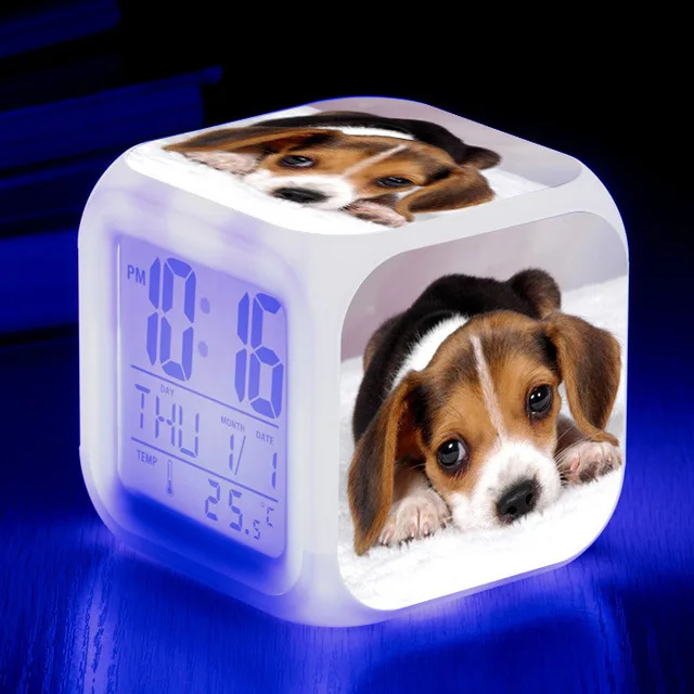 Animal Led Clock Printed Alarm Clock For Kids Children Gift Alarm Clock Dropshipping
