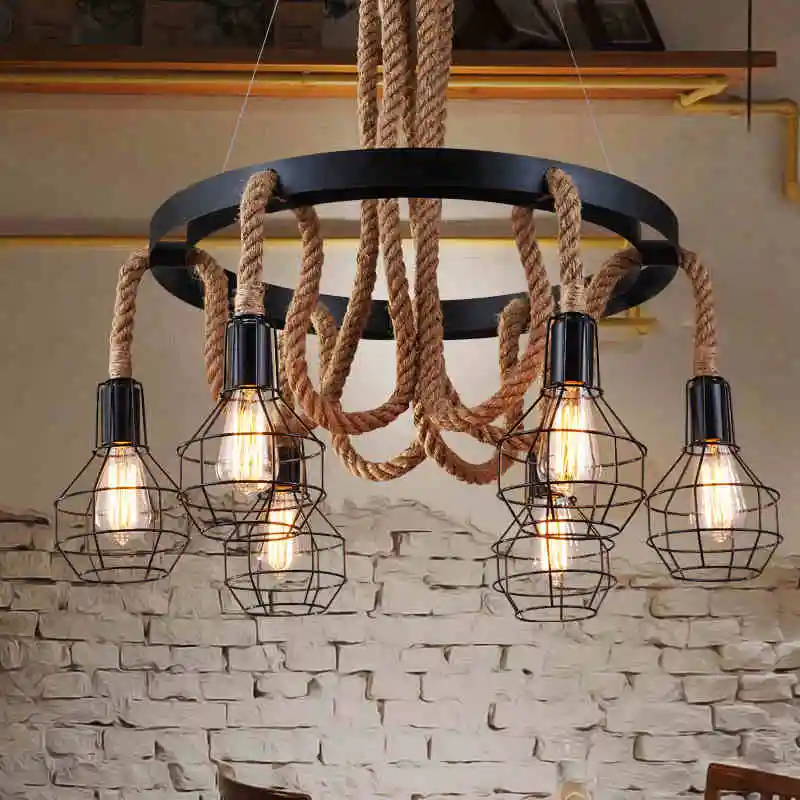 Retro Pendant Lights Industrial cage kerosene lamp hanglampen Loft light American Style metal lampshade Fixtures Kitchen lamp|industrial cage|metal