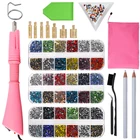 Новинка 2000 шт.кор. стразы горячей фиксации s Наборстразы горячей фиксации s аппликатор для исправления Хрустальное стеклостразы горячей фиксации для одежды DIY