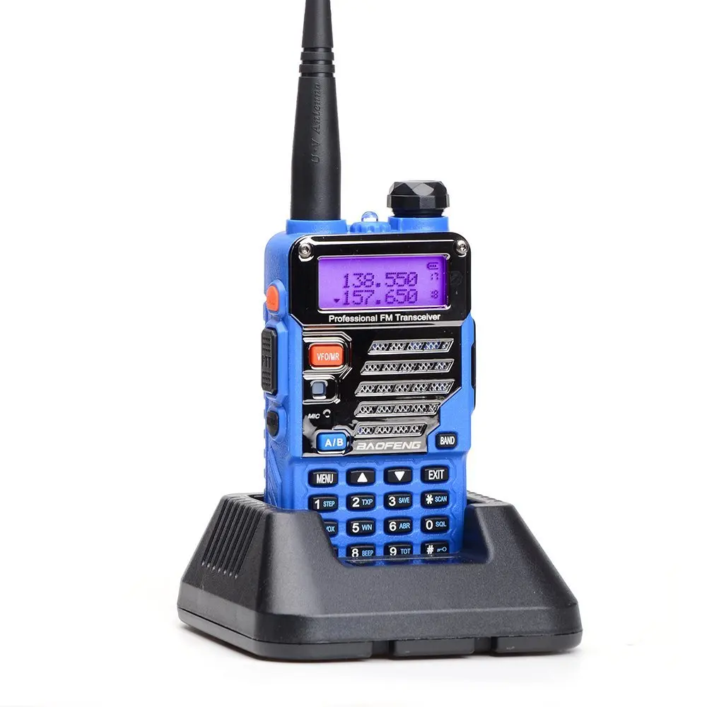 BAOFENG UV 5RE Walkie Dual VHF/UHF 136 174MHz & 400 520MHz FM портативный двухсторонний радио BF UV5R синий