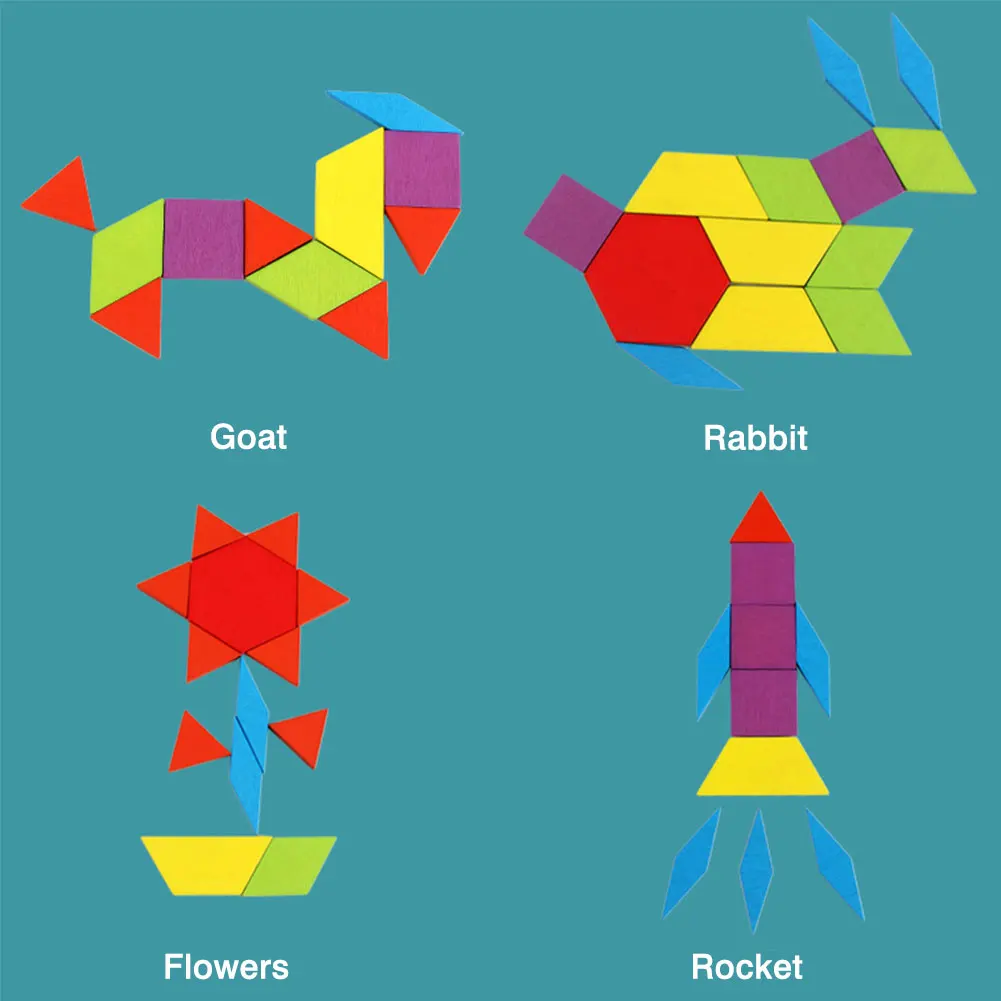 Hot Sale 155pcs Wooden Jigsaw Puzzle Board Set Colorful Baby Montessori Educational Toys For Children Learning Developing Toy