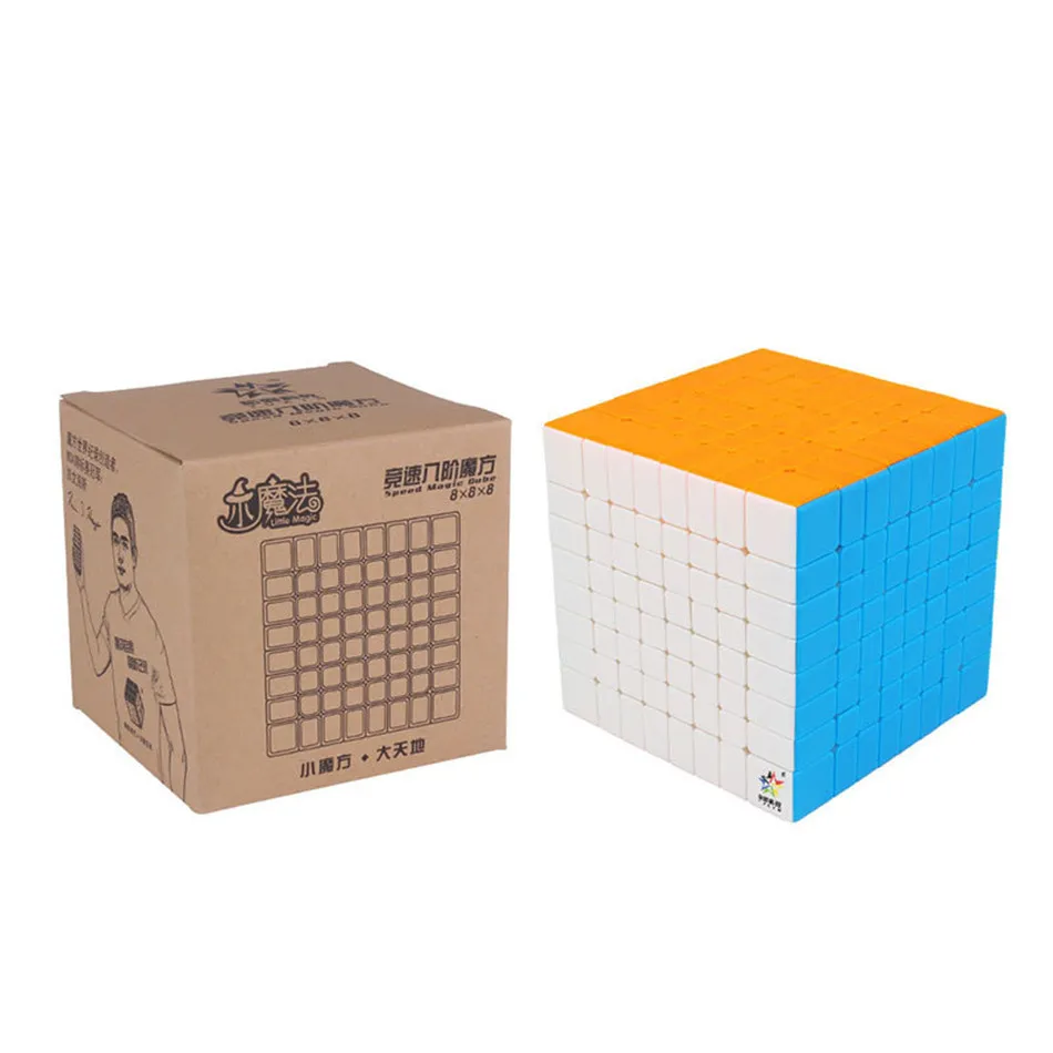 Yuxin маленький магический 8x8x8 куб без наклеек v-Cube 8 слоев скоростной