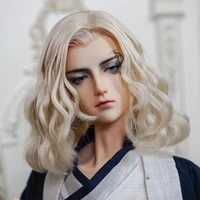 1/4 MSD Wig 1/3 BJD Wig for SD Doll Accesories,Fashion Curly Wig Short Doll Hair for Boy Girl Dolls