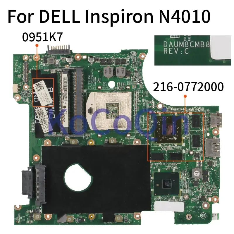 Для DELL Inspiron 14R N4010 HD5650 материнская плата для ноутбука CN 0951K7 HM57 216 0772000 Материнская