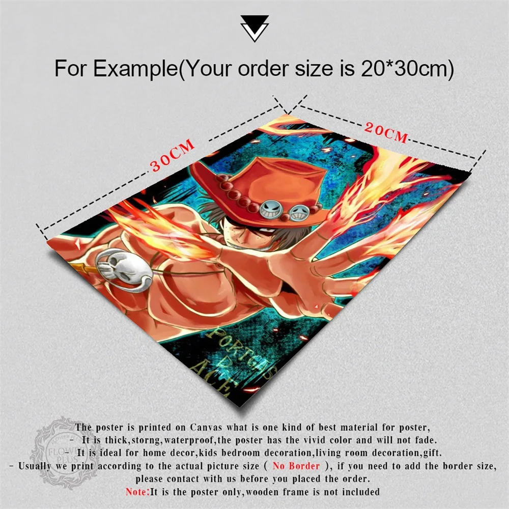 

One Piece Strong World Anime Art Silk Fabric Poster Print 12x18 24x36 inches Monkey D Luffy Zorro ACE Wall Pictures