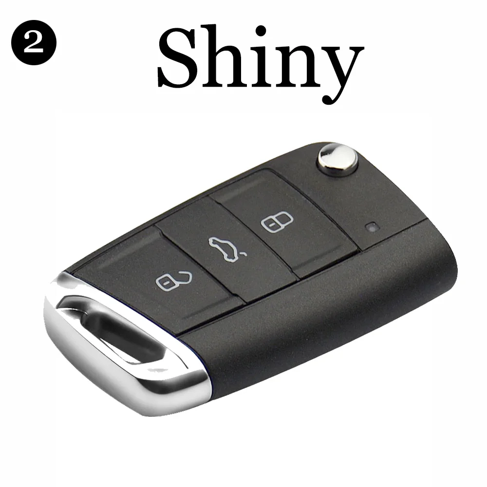 Type 2 OkeyTech автомобильный брелок для V W Gollf MK7 Skoda Octavia Seat Golf 7 Polo Passat Mk2 Touran чехол, футляр для телефона HU66 Blade Блестящий металлический - Количество кнопок: Type 2