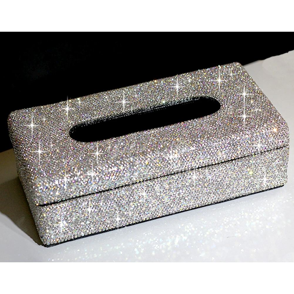 Шикарная шикарная Бриллиантовая коробка для салфеток автомобиля роскошные