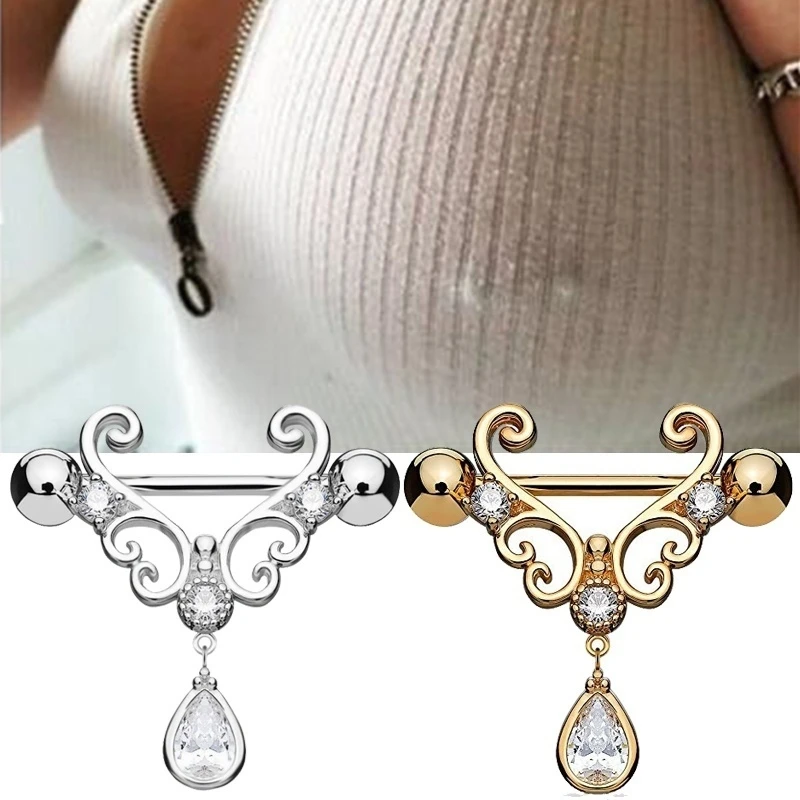 

Delysia King Sexy Ladies Water Drop Punk Nipple Ring 2021 Fashion Crystal Piercing Jewelry