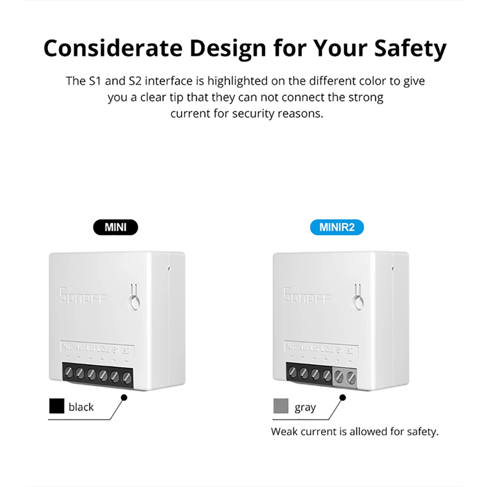 Беспроводной мини-переключатель SONOFF MINIR2 с Wi-Fi и таймером | Электроника