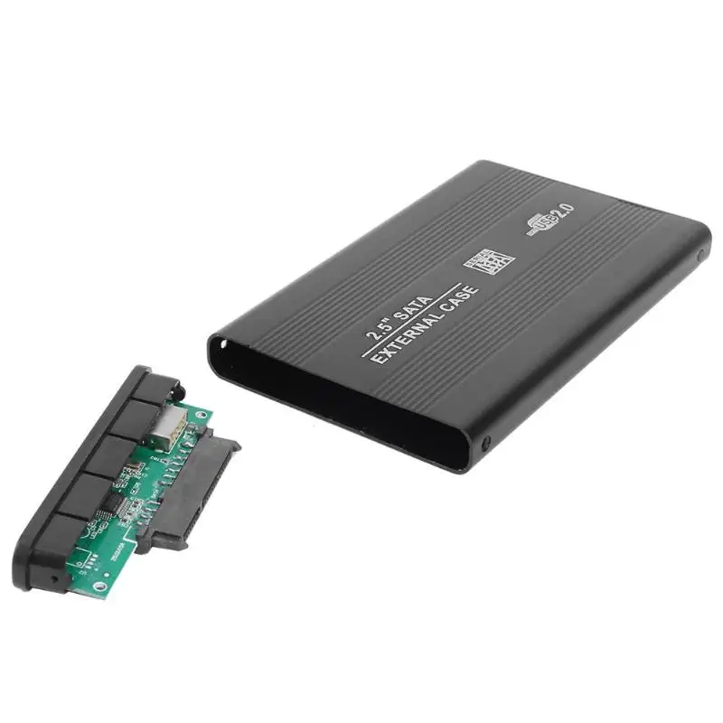 2,5 дюймов SSD жесткий диск Корпус SATA к USB2.0 HDD коробка алюминиевый сплав портативный внешний жесткий диск чехол для Win7/Win8/Mac OS