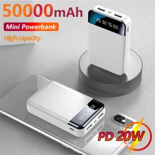 30000mAh Mini Power Bank Portable Charger Digital Display Outdoor Travel Mobile Phone External Battery for Xiaomi Samsung iPhone