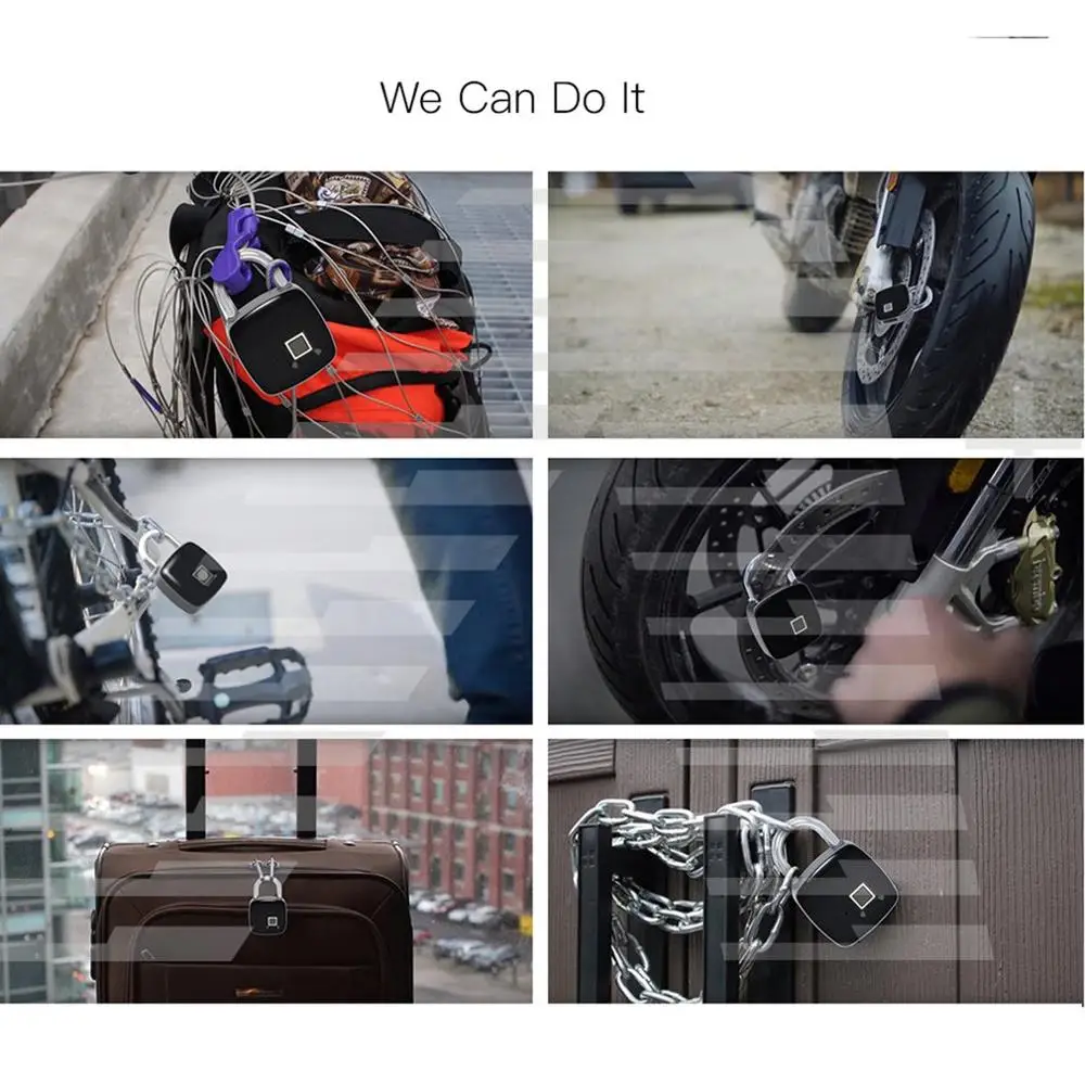 Smart Keyless замок отпечатков пальцев P3 + USB Перезаряжаемый доступ BT безопасности