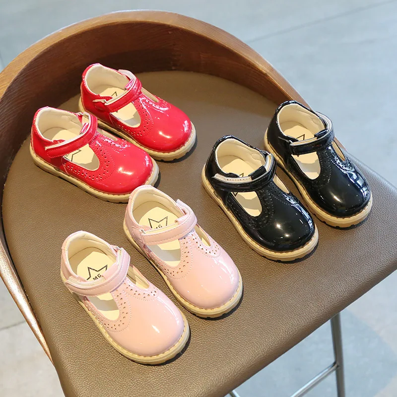 

Comfy Kids 2021 New Spring And Autumn Fashion Pure Color Leather Soft Sole Casual Princess Shoes For Girls