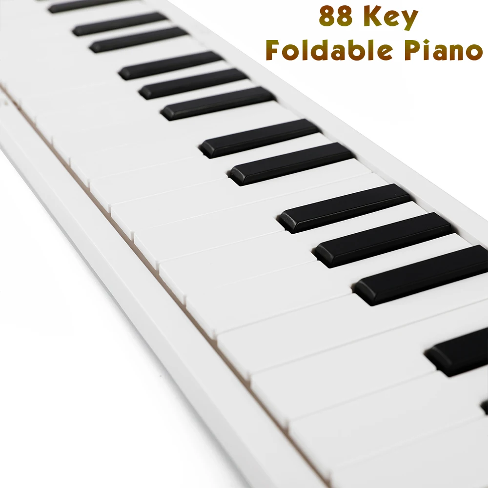 Электронное пианино складное 88 клавиш 128 тонов два динамика выход для наушников