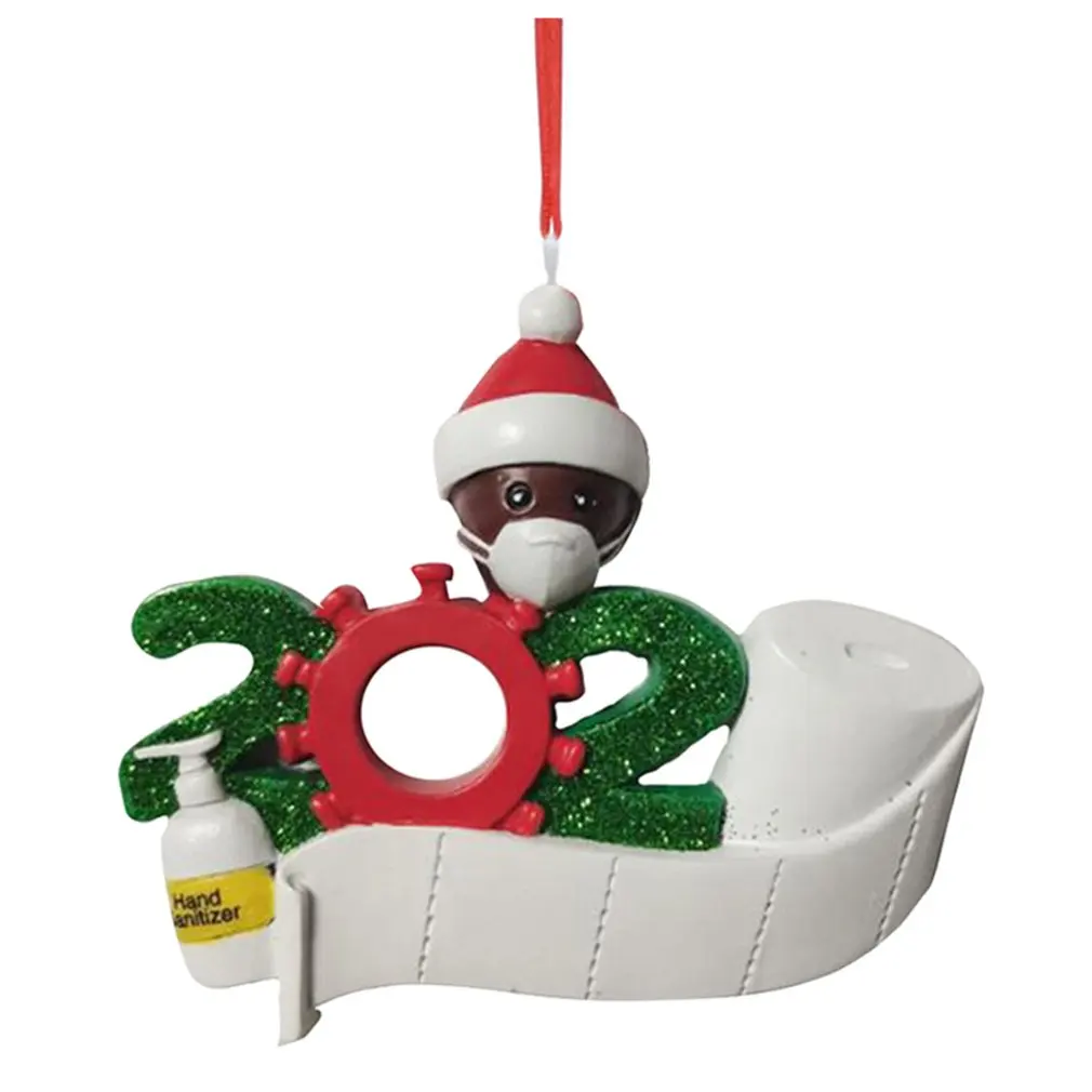 

2020 Personalized Pendant Christmas Ornaments Mini Cute Doll Decoration Pendant With Mask And Christmas Hat