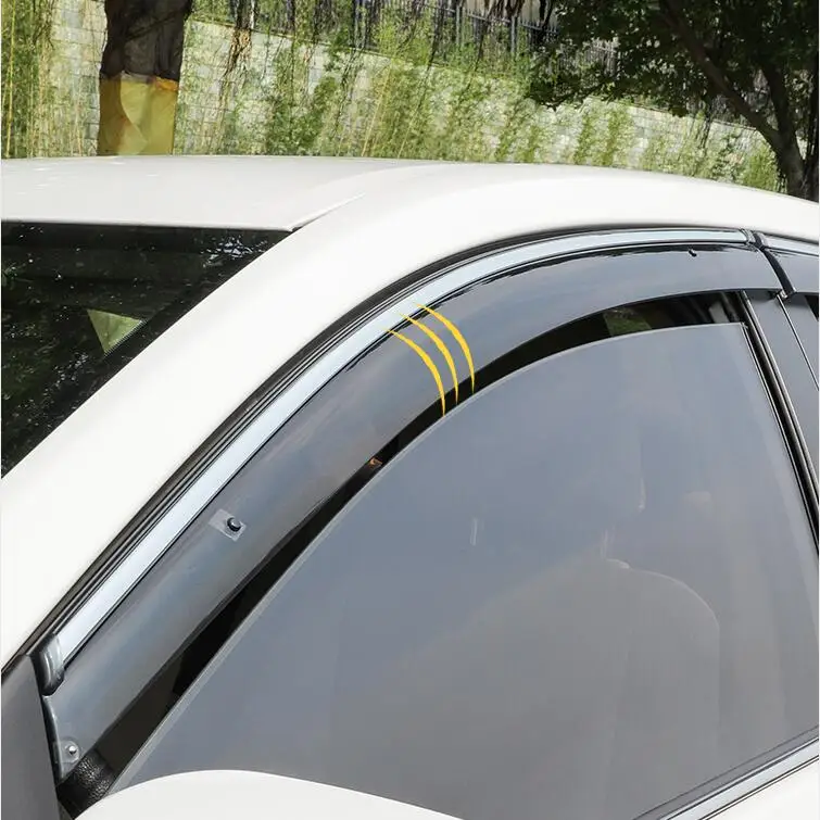 Авто дождь щит окна козырек двери дефлектор солнцезащитный для toyota corolla 2014 2018 4 шт.