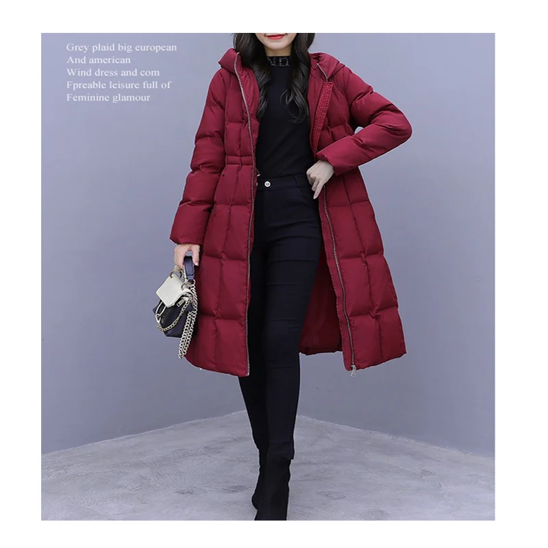 Женский пуховик пальто 2019 новые зимние большой меховой воротник женское длинное