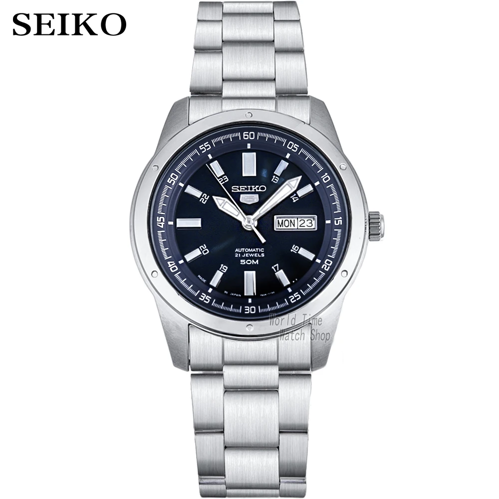 Seiko часы мужские 5 автоматические часы Топ люксовый бренд спортивные мужские часы набор Мужские часы водонепроницаемые часы relogio masculino SNZG15J1