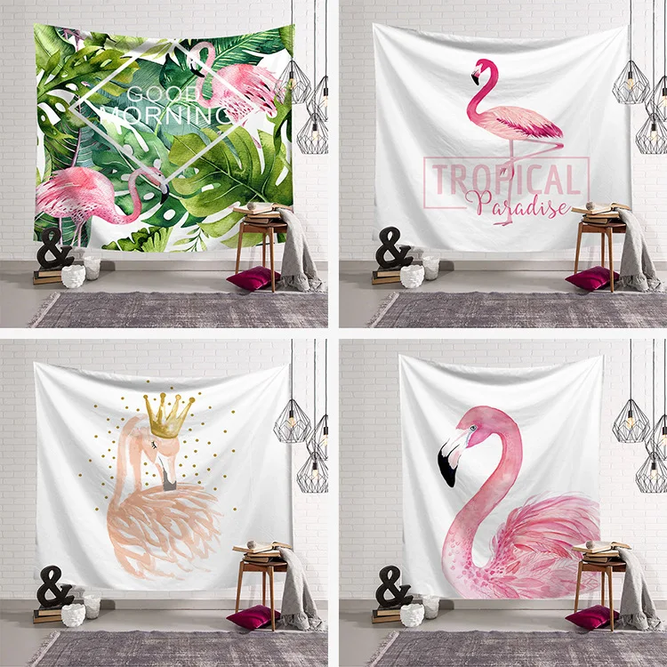 

3D print bedroom upholstery cloth wall tapestry wall blanket hanging cloth background flamingo tap95