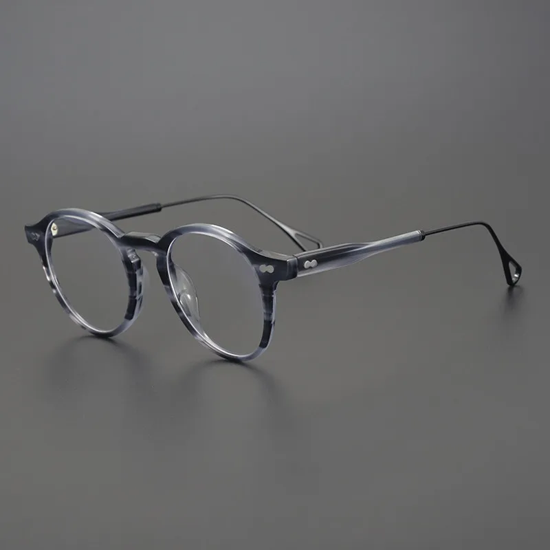 

2021 New Vintage Acetate Prescription Glasses Frame Men Women Retro Round Optical Eyeglasses Brand Design Myopia Eyewear Oculos