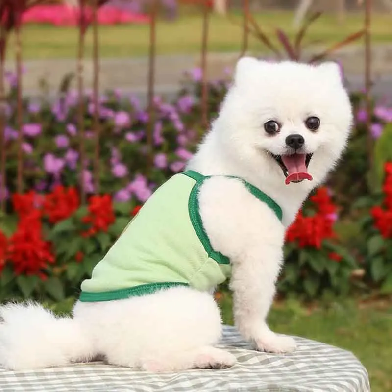Жилет для собак Зимний флисовый теплый жилет мультяшный желтый щенок Одежда