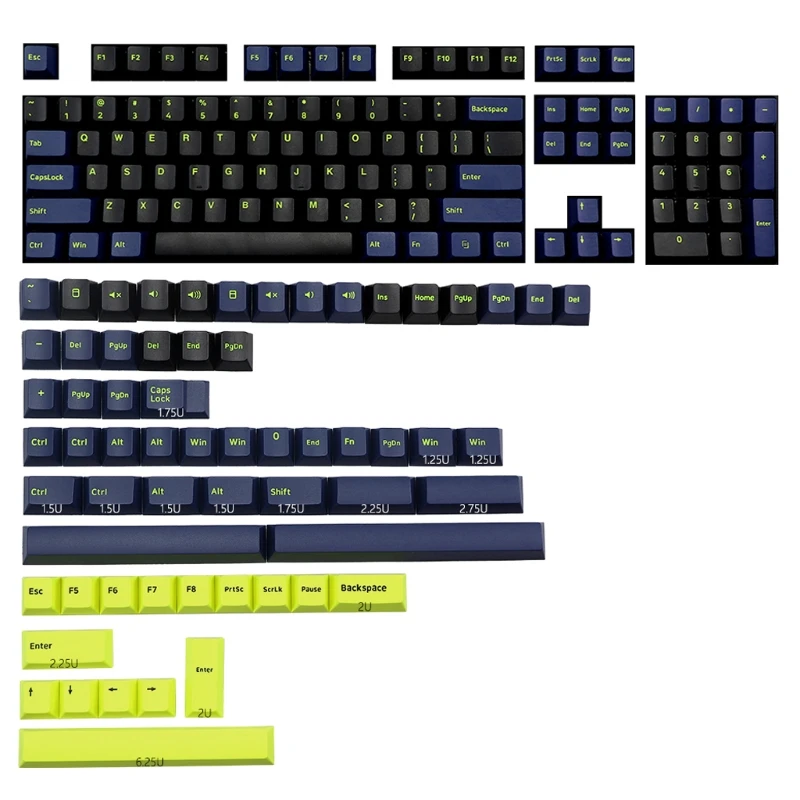 

Y5JF NIGHT RUNING 160 KEYS Cherry Profile Keycap Double Shot Thick PBT Keycaps FOR MX Switch Mechanical Keyboard Keycaps