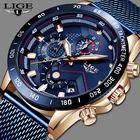 LIGE модные новые мужские часы брендовые Роскошные наручные кварцевые часы синие часы мужские водонепроницаемые спортивные хронограф Relogio Masculino