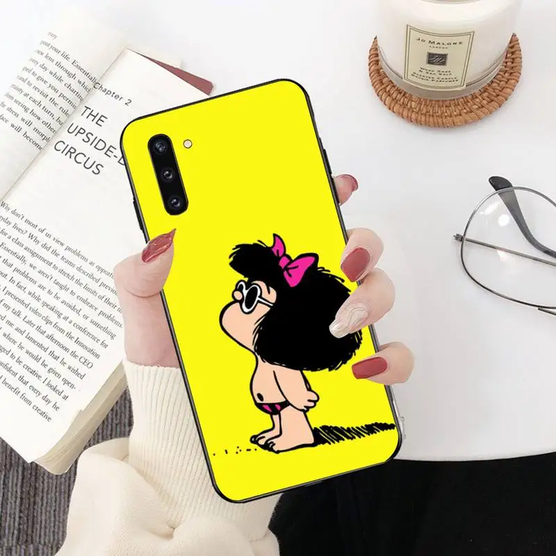 Чехол для телефона PENGHUWAN mafalda черный мягкий чехол Samsung Galaxy J7 J8 J6 Plus 2018 Prime Note 7 8 9 10 pro |