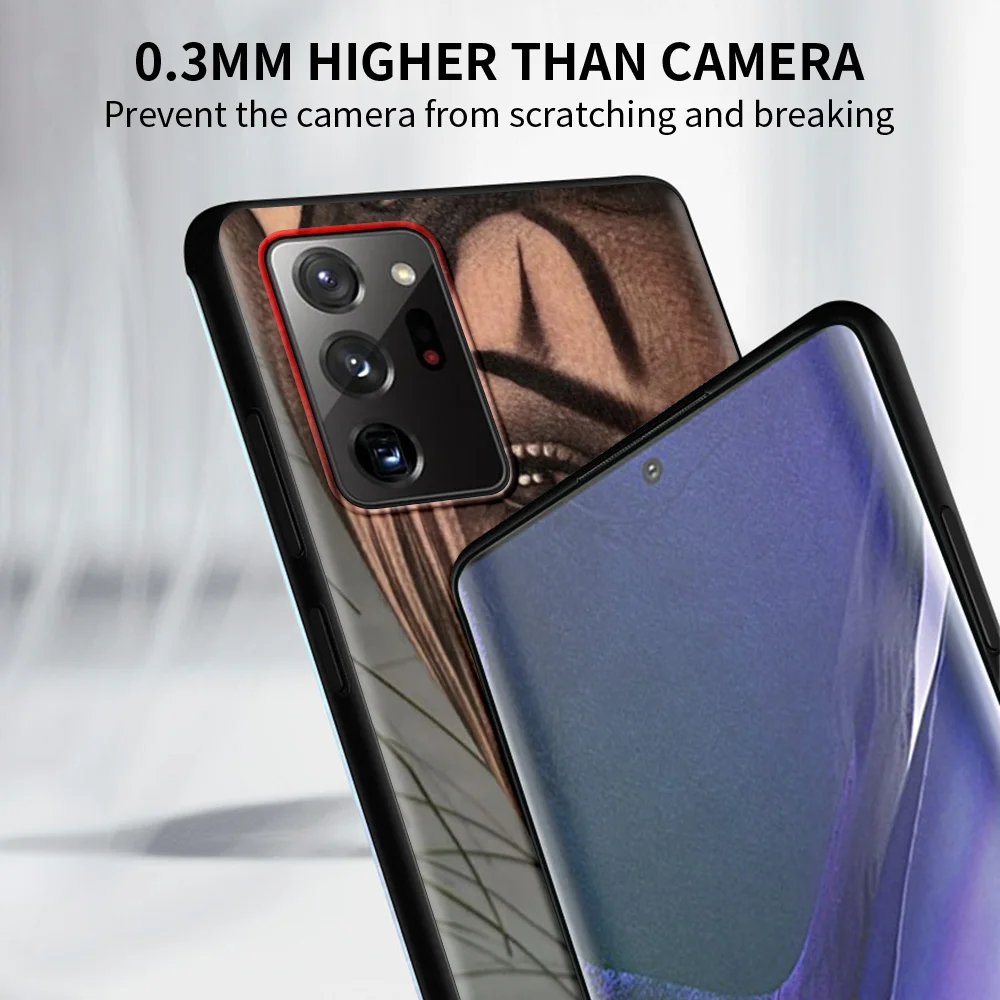 silicone case for samsung galaxy note 20 ultra 10 lite s21 plus s20 fe s10 a51 a50 black soft phone cover cool tattoo girl shell free global shipping