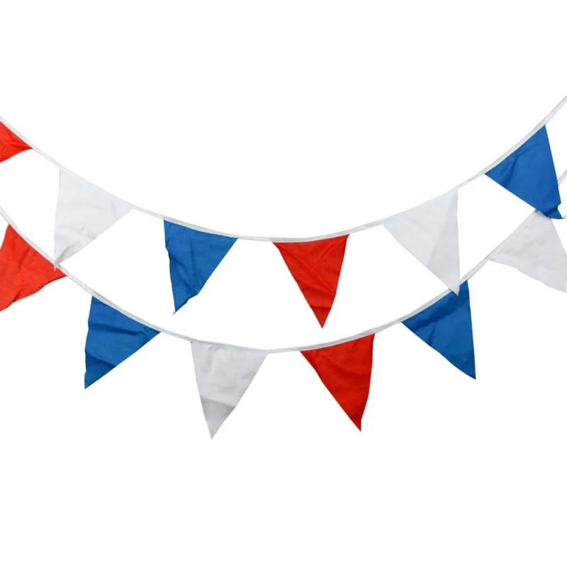 10m 20 Flags Tricolor Cotton Flag Children' Birthday String Family Party Holiday Halloween Christmas Decoration | Дом и сад