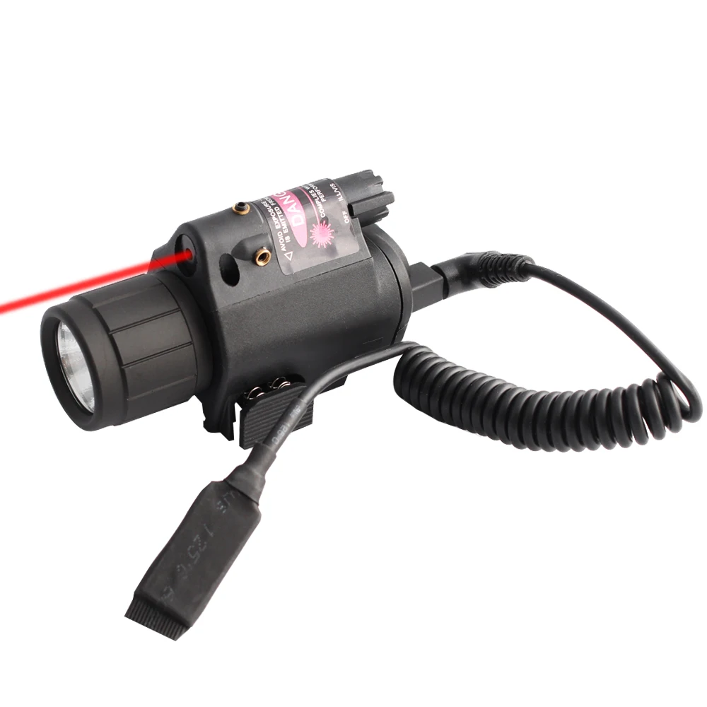 

Red Laser Sight LED Flashlight with 20mm Picatinny Rail Mount for Glock 17 19 Rifle Green Laser